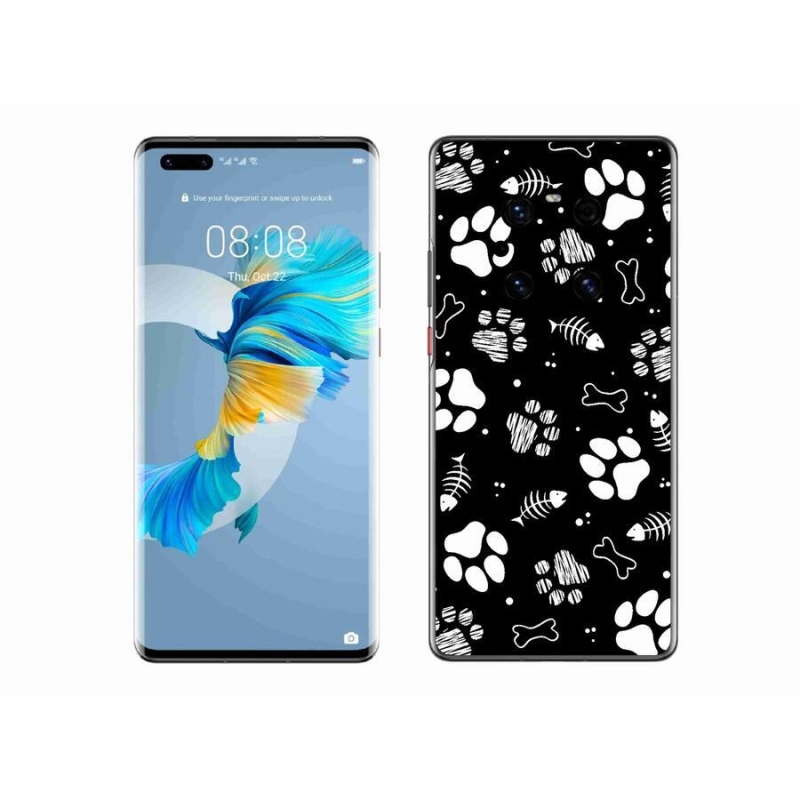 Gélový kryt mmCase na mobil Huawei Mate 40 Pro - psie labky