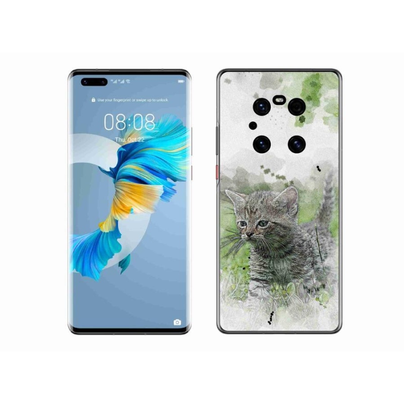 Gélový kryt mmCase na mobil Huawei Mate 40 Pro - roztomilé mačiatko 1