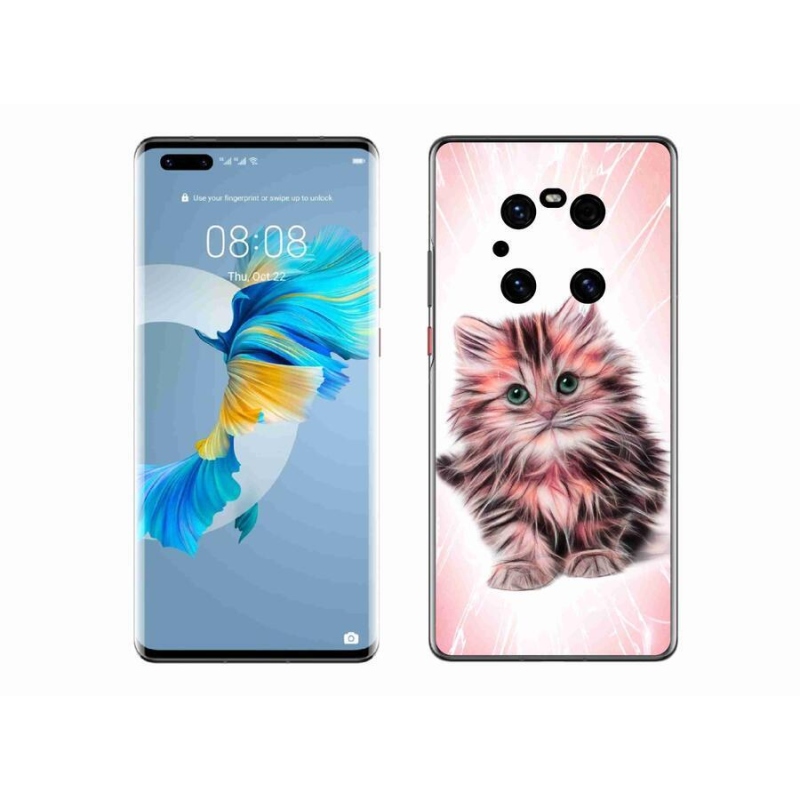 Gélový kryt mmCase na mobil Huawei Mate 40 Pro - roztomilé mačiatko