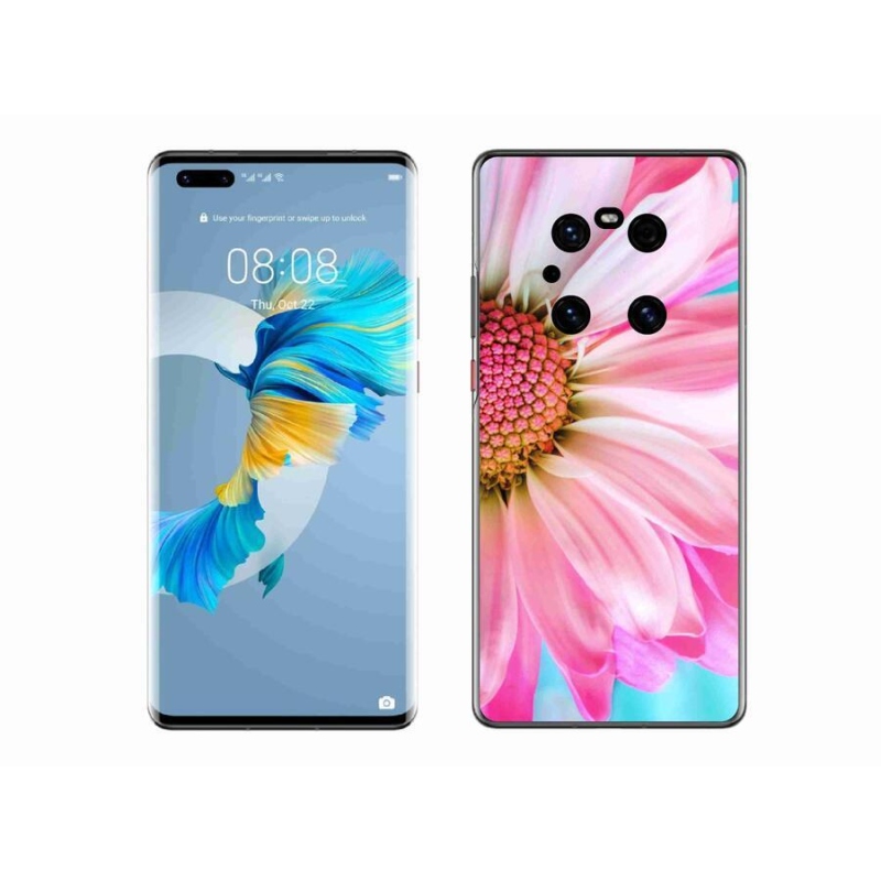 Gélový kryt mmCase na mobil Huawei Mate 40 Pro - ružová kvetina