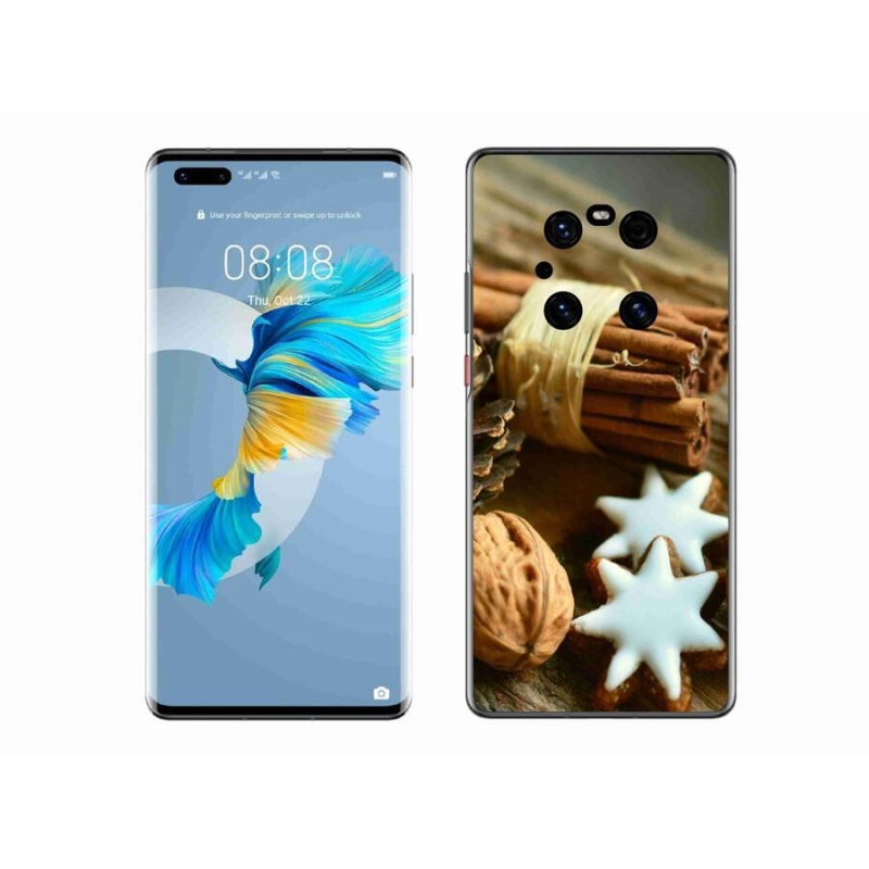 Gélový kryt mmCase na mobil Huawei Mate 40 Pro - škorica a perníčky