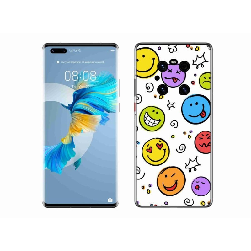 Gélový kryt mmCase na mobil Huawei Mate 40 Pro - smajlíci