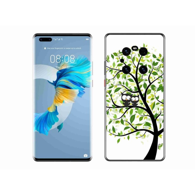 Gélový kryt mmCase na mobil Huawei Mate 40 Pro - malej sovy na strome