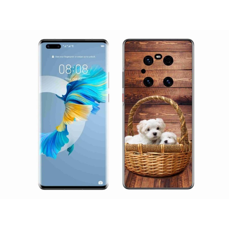 Gélový kryt mmCase na mobil Huawei Mate 40 Pro - šteniatka