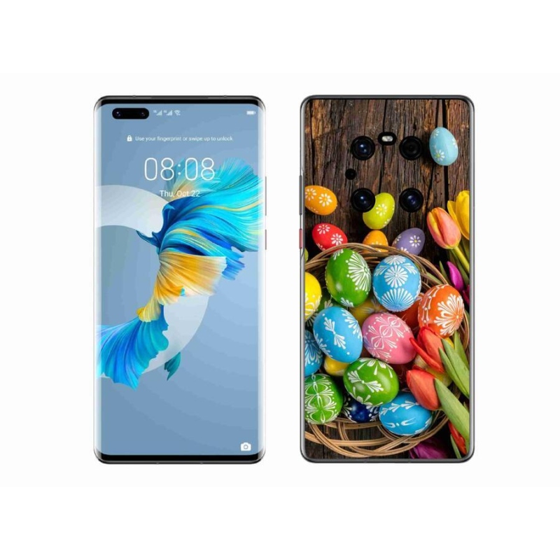 Gélový kryt mmCase na mobil Huawei Mate 40 Pro - veľkonočné vajíčka