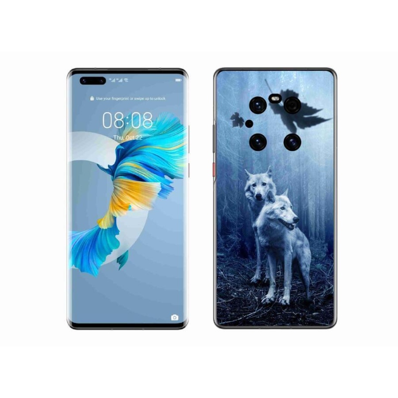 Gélový kryt mmCase na mobil Huawei Mate 40 Pro - vlci v lese