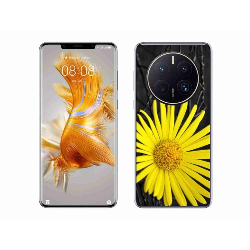 Gélový kryt mmCase na mobil Huawei Mate 50 Pro - žltý kvet