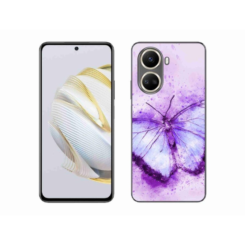 Gélový kryt mmCase na mobil Huawei Nova 10 SE - fialový motýľ