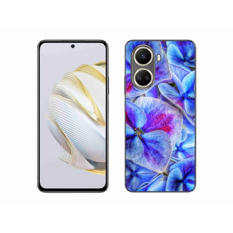 Gélový kryt mmCase na mobil Huawei Nova 10 SE - modré kvety 1