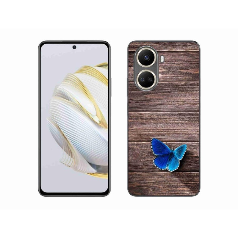 Gélový kryt mmCase na mobil Huawei Nova 10 SE - modrý motýľ 1