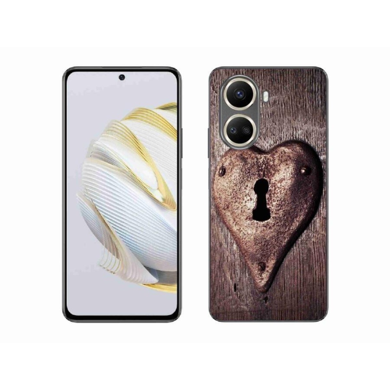 Gélový kryt mmCase na mobil Huawei Nova 10 SE - zámok v tvare srdca