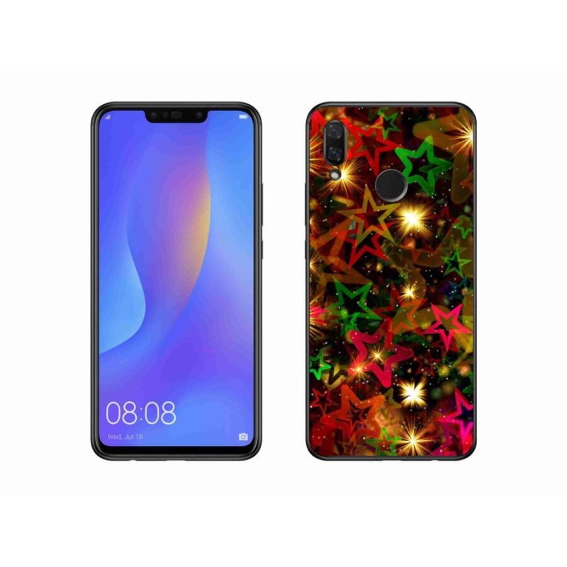 Gélový kryt mmCase na mobil Huawei Nova 3 - farebné hviezdičky