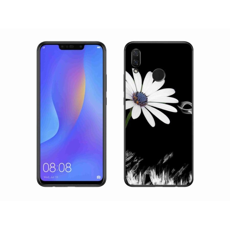 Gélový kryt mmCase na mobil Huawei Nova 3 - biela kvetina