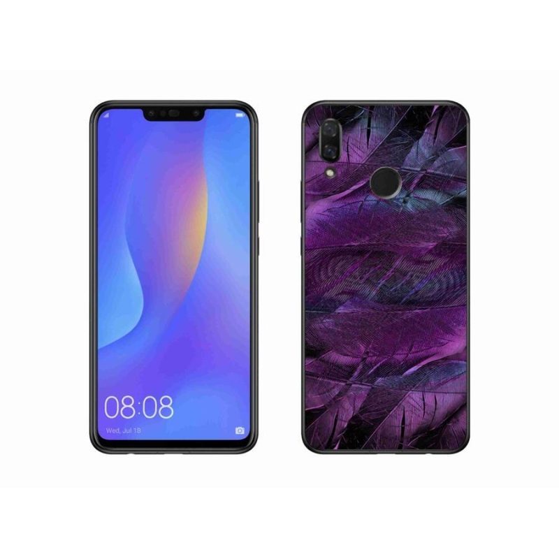 Gélový kryt mmCase na mobil Huawei Nova 3 - fialová pierka