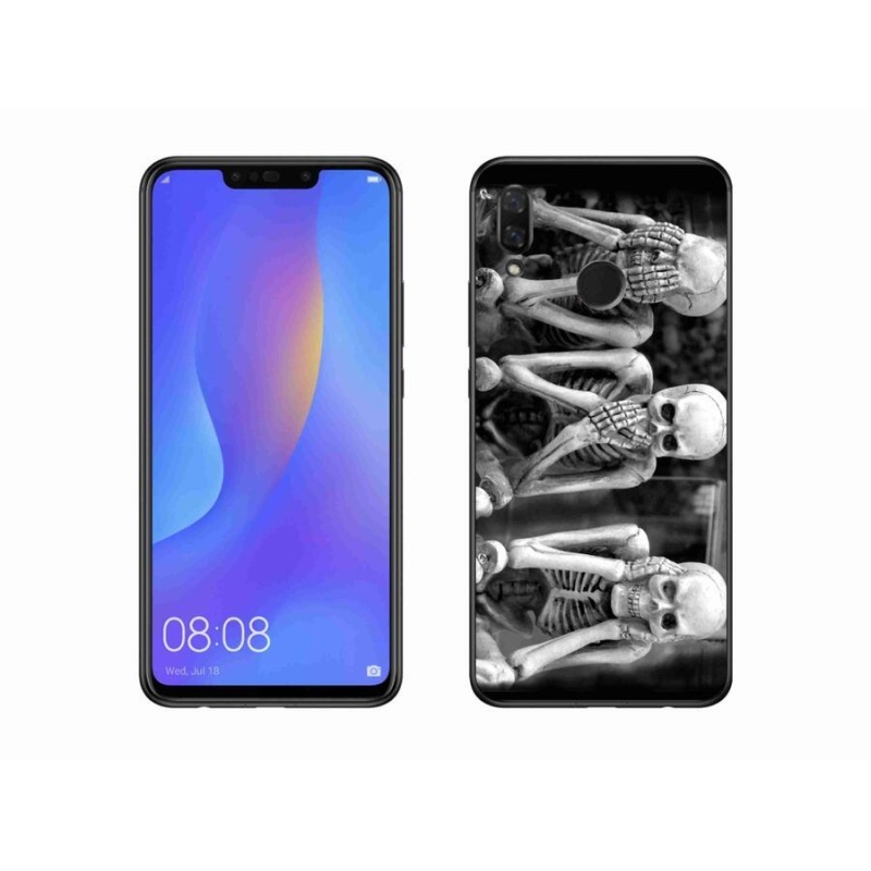 Gélový kryt mmCase na mobil Huawei Nova 3 - kostlivci