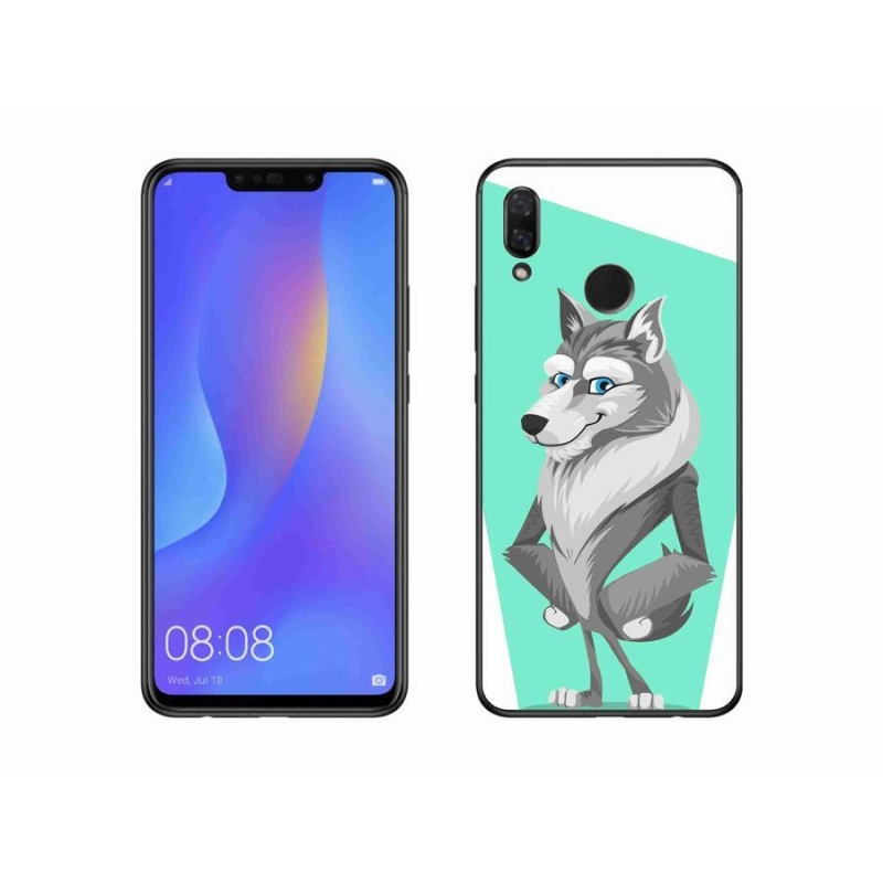 Gélový kryt mmCase na mobil Huawei Nova 3 - kreslený vlk