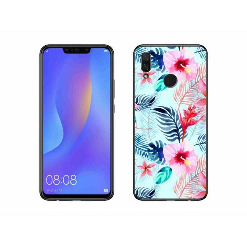 Gélový kryt mmCase na mobil Huawei Nova 3 - kvety