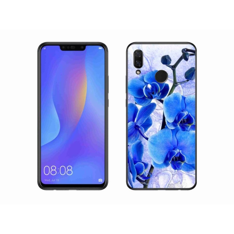 Gélový kryt mmCase na mobil Huawei Nova 3 - modré kvety