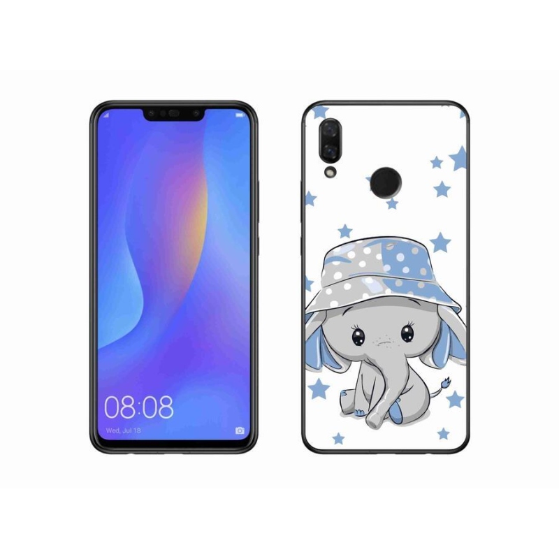 Gélový kryt mmCase na mobil Huawei Nova 3 - modrý slon