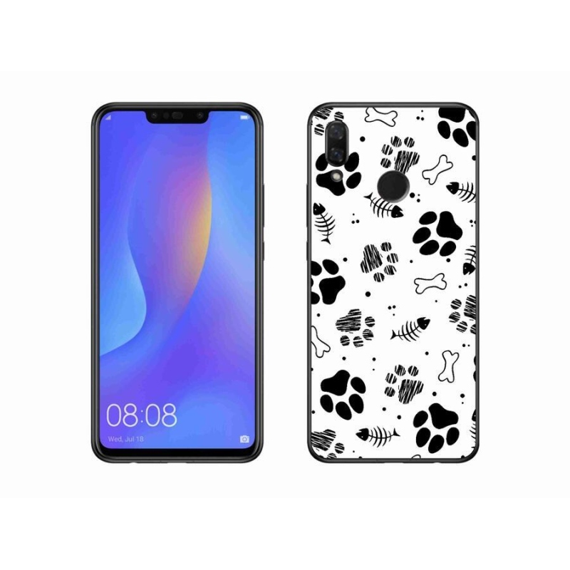 Gélový kryt mmCase na mobil Huawei Nova 3 - psie labky 1