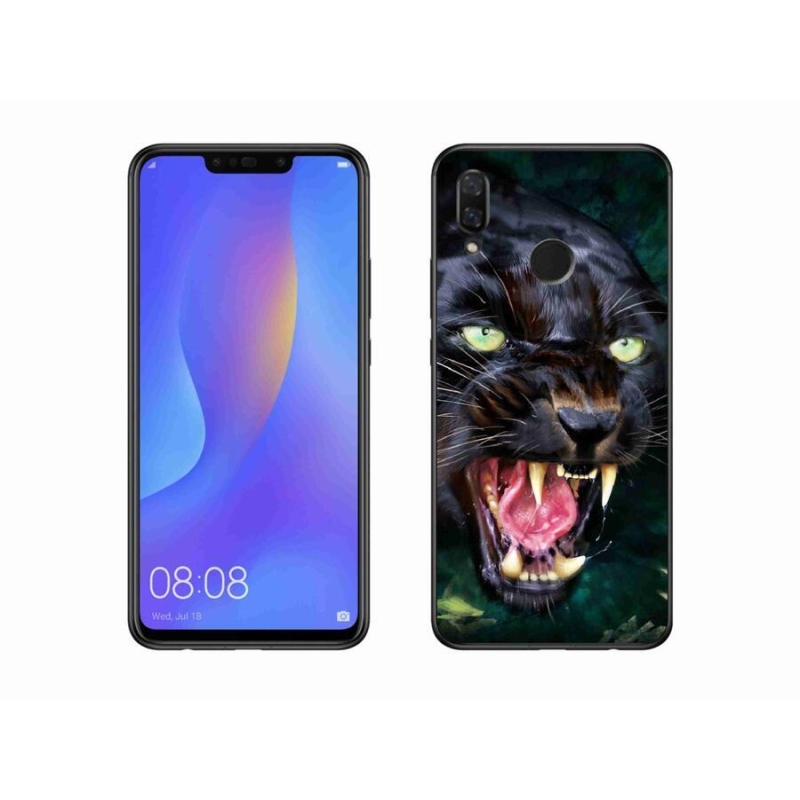 Gélový kryt mmCase na mobil Huawei Nova 3 - rozzúrený čierny panter