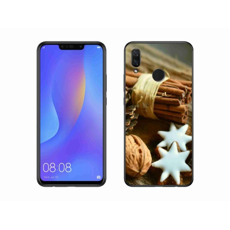 Gélový kryt mmCase na mobil Huawei Nova 3 - škorica a perníčky