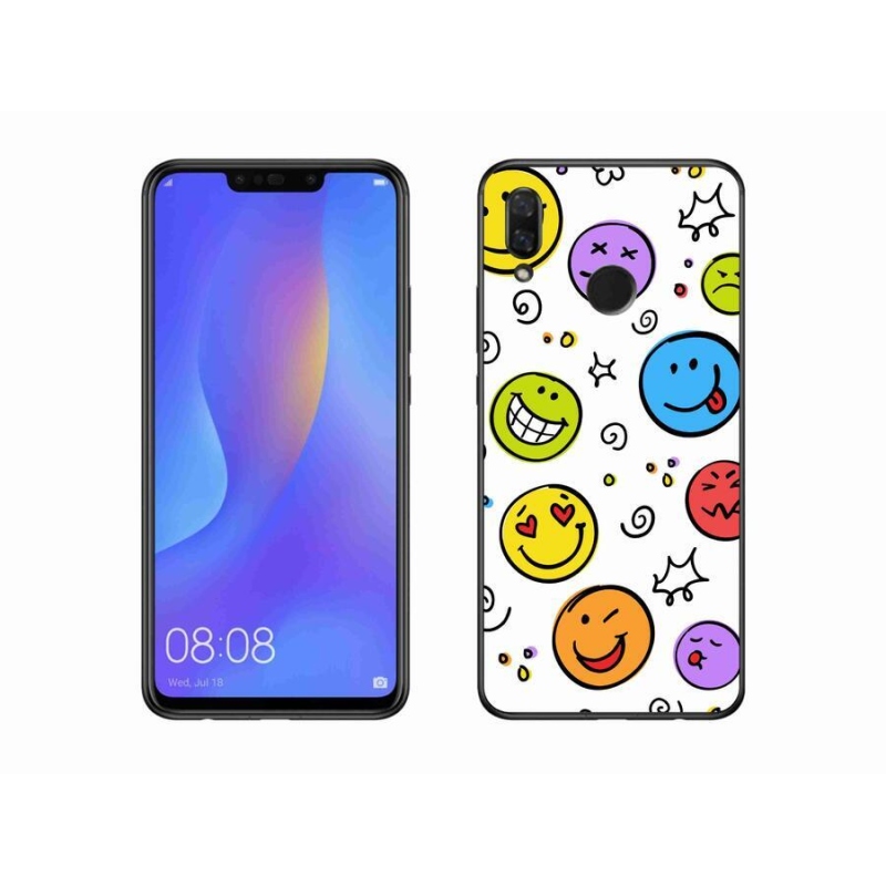 Gélový kryt mmCase na mobil Huawei Nova 3 - smajlíci