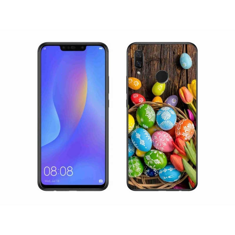 Gélový kryt mmCase na mobil Huawei Nova 3 - veľkonočné vajíčka