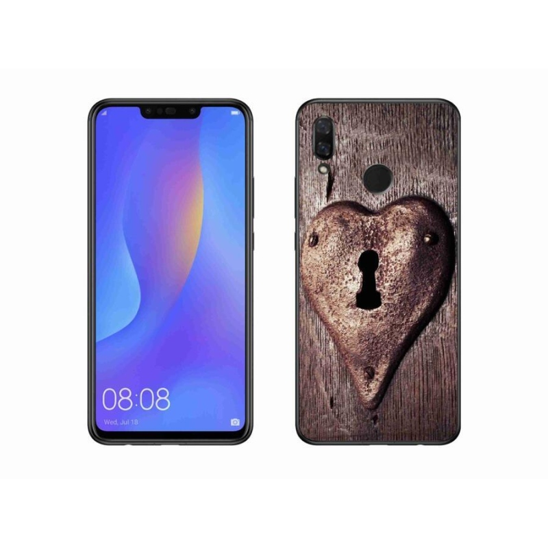 Gélový kryt mmCase na mobil Huawei Nova 3 - zámok v tvare srdca