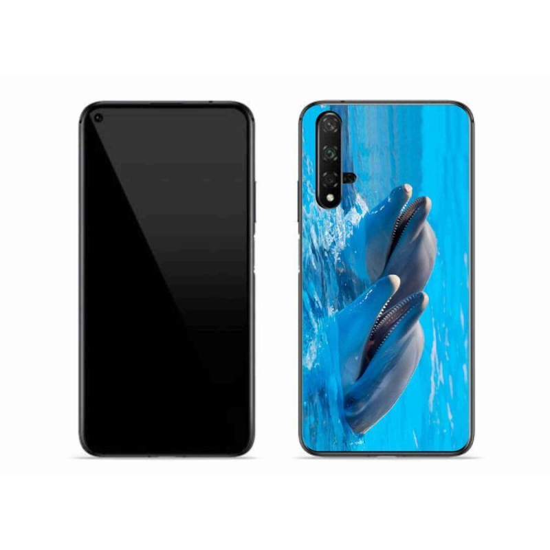 Gélový kryt mmCase na mobil Huawei Nova 5T - delfíny