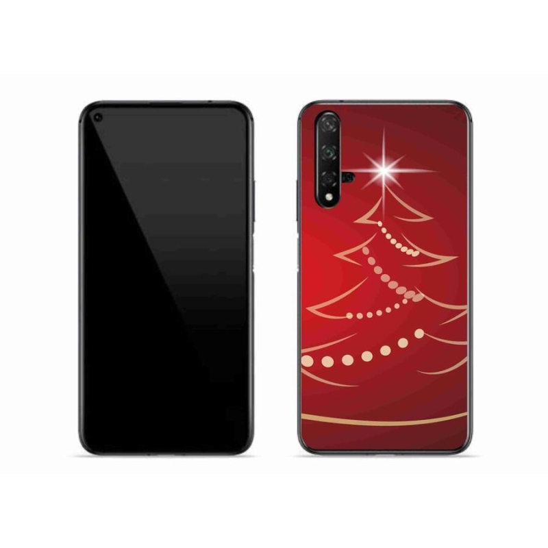 Gélový kryt mmCase na mobil Huawei Nova 5T - kreslený vianočný stromček