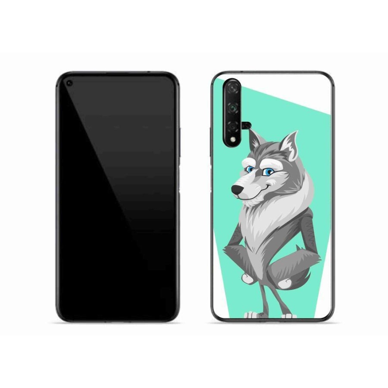 Gélový kryt mmCase na mobil Huawei Nova 5T - kreslený vlk