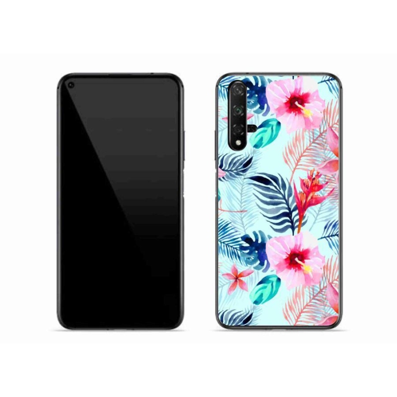 Gélový kryt mmCase na mobil Huawei Nova 5T - kvety