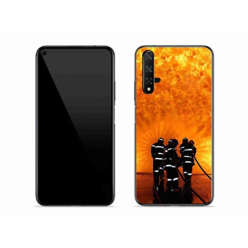 Gélový kryt mmCase na mobil Huawei Nova 5T - požiar