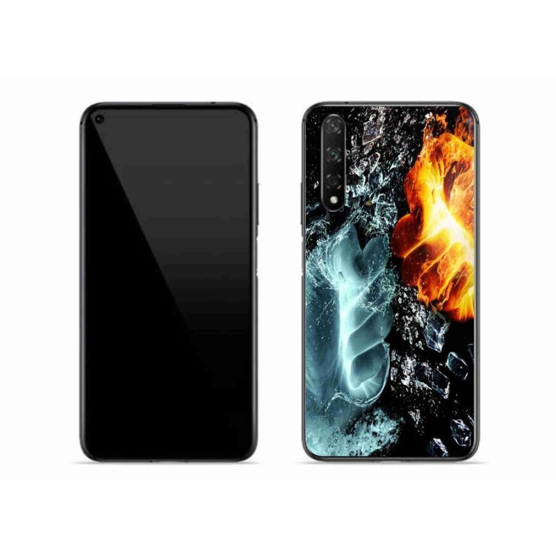Gélový kryt mmCase na mobil Huawei Nova 5T - voda a oheň