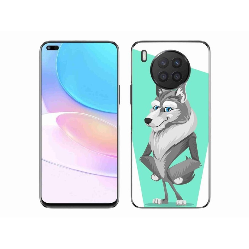 Gélový kryt mmCase na mobil Huawei Nova 8i - kreslený vlk