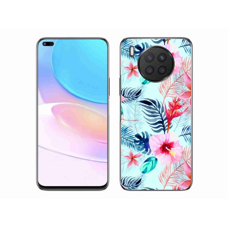 Gélový kryt mmCase na mobil Huawei Nova 8i - kvety