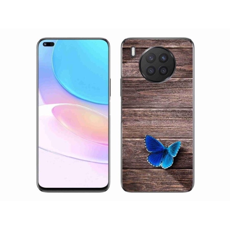 Gélový kryt mmCase na mobil Huawei Nova 8i - modrý motýľ 1