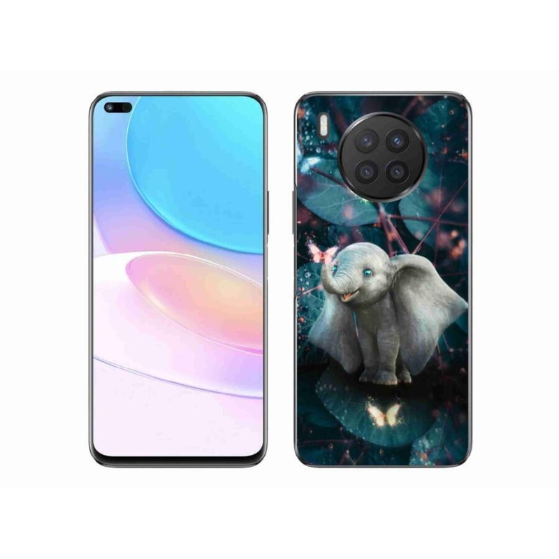 Gélový kryt mmCase na mobil Huawei Nova 8i - roztomilý slon