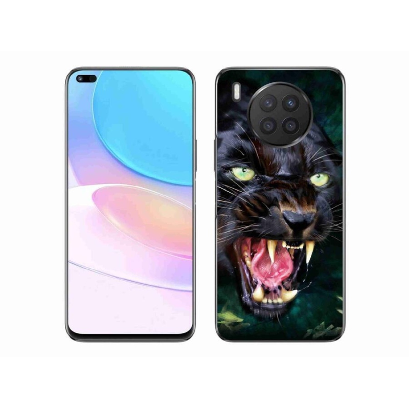 Gélový kryt mmCase na mobil Huawei Nova 8i - rozzúrený čierny panter