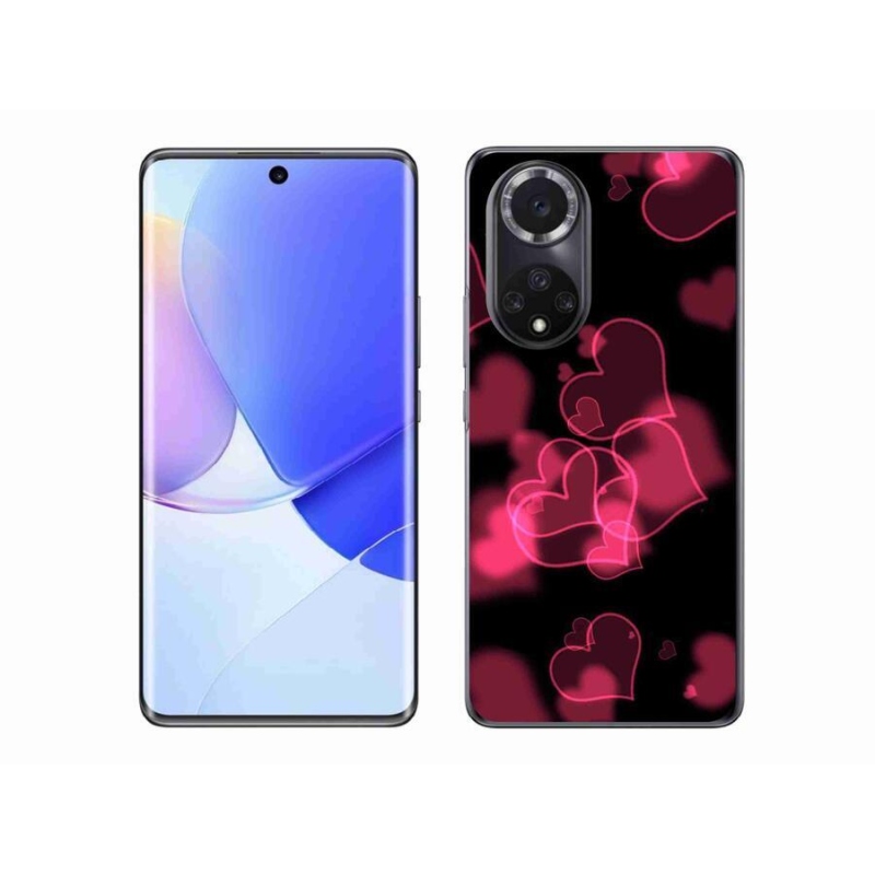 Gélový kryt mmCase na mobil Huawei Nova 9 - červená srdiečka