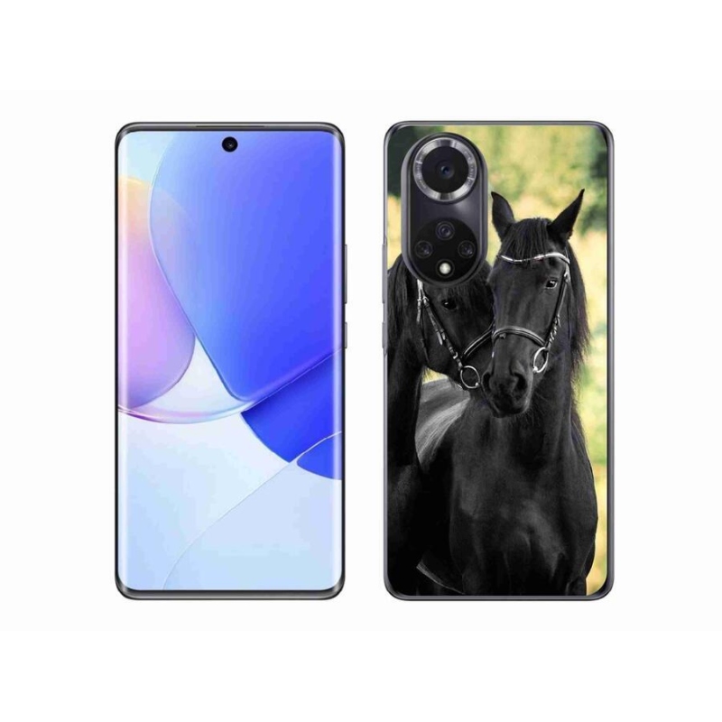 Gélový kryt mmCase na mobil Huawei Nova 9 - dva čierne kone