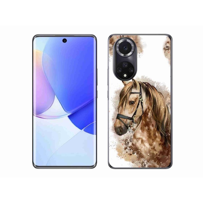 Gélový kryt mmCase na mobil Huawei Nova 9 - hnedý kreslený kôň