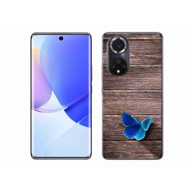 Gélový kryt mmCase na mobil Huawei Nova 9 - modrý motýľ 1