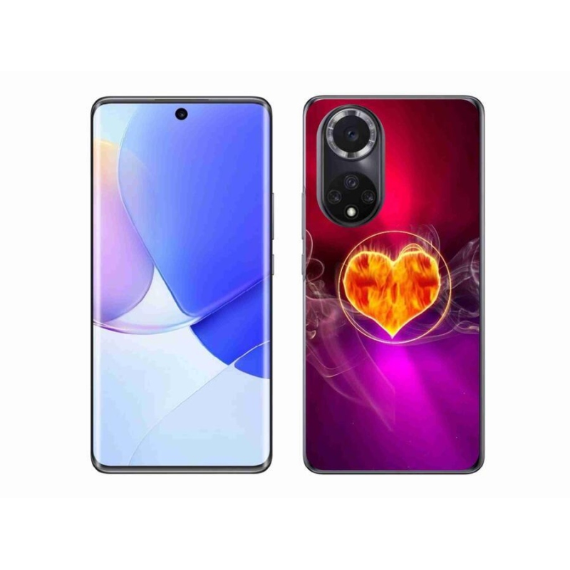 Gélový kryt mmCase na mobil Huawei Nova 9 - ohnivé srdce
