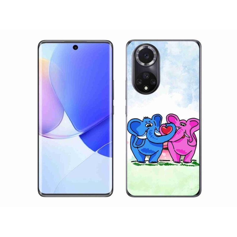 Gélový kryt mmCase na mobil Huawei Nova 9 - zamilovaní slony