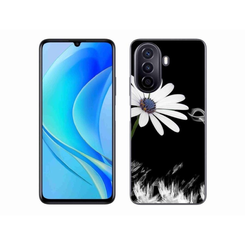 Gélový kryt mmCase na mobil Huawei Nova Y70 - biela kvetina