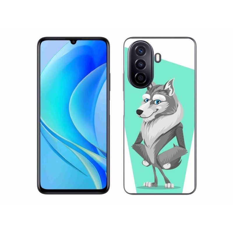 Gélový kryt mmCase na mobil Huawei Nova Y70 - kreslený vlk