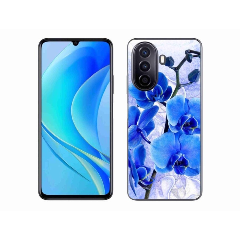 Gélový kryt mmCase na mobil Huawei Nova Y70 - modré kvety