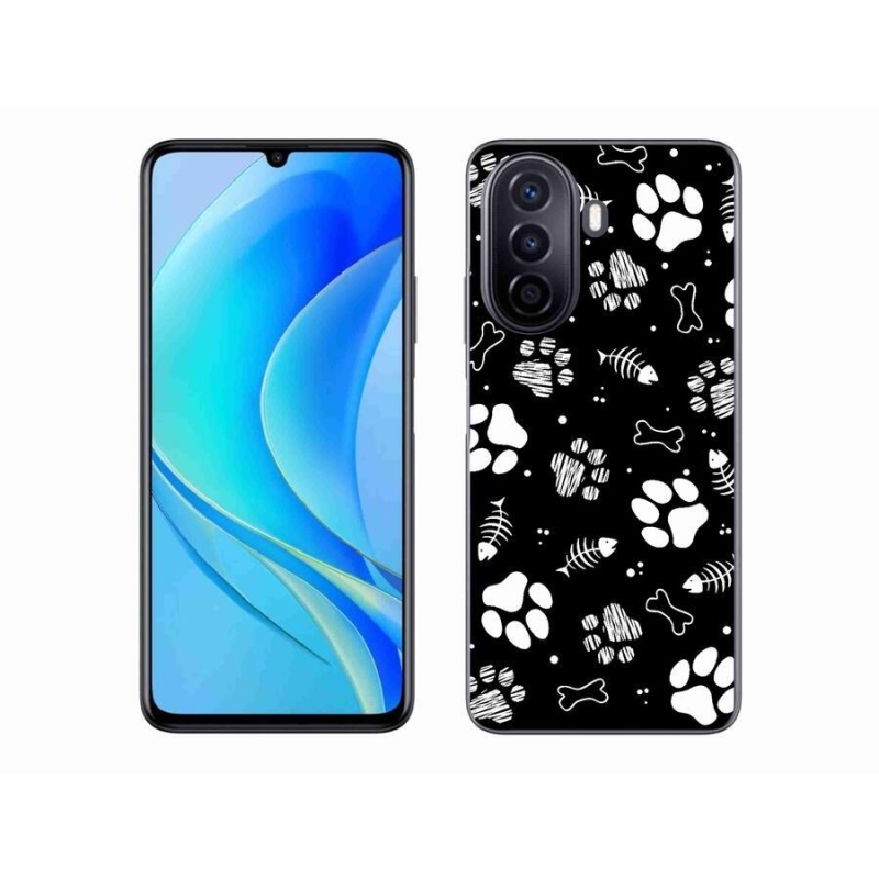 Gélový kryt mmCase na mobil Huawei Nova Y70 - psie labky